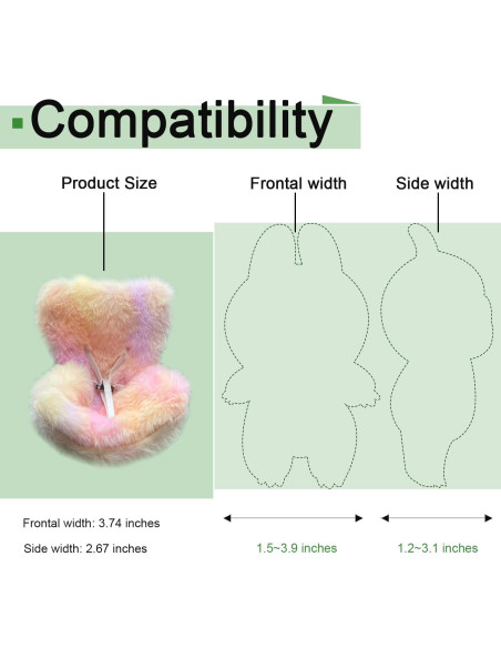 Asiento para Auto Pop Mart Labubu 15cm/17cm Amarillo-Rosa