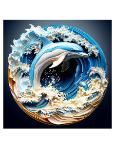 Rompecabezas de Madera DOCRAGI Delfín 3D 100 Piezas