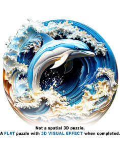 Rompecabezas de Madera DOCRAGI Delfín 3D 100 Piezas 2
