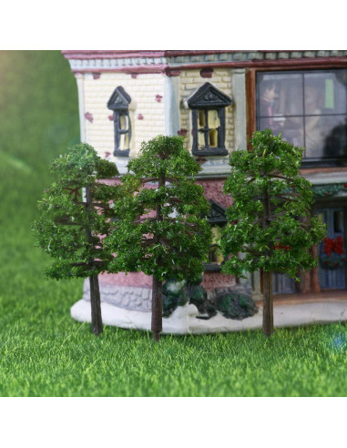 Árboles Miniatura WINOMO 20pcs Escala 1:100 Verde Oscuro