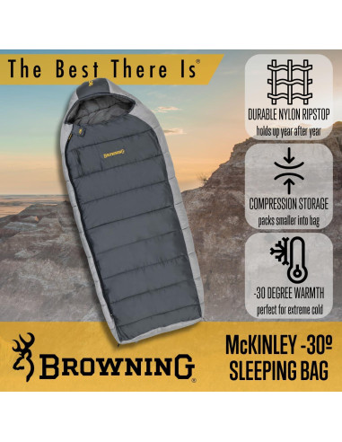 Saco de Dormir Browning McKinley -30C Aislado Rectangular