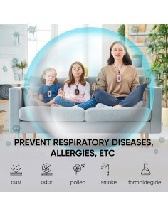 Collar Purificador de Aire Portátil Twinkle Birds JO-2001 - Ionizador Recargable 2