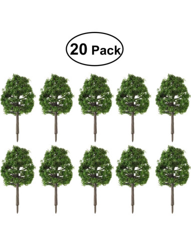 Árboles Miniatura WINOMO 20pcs Escala 1:100 Verde Oscuro