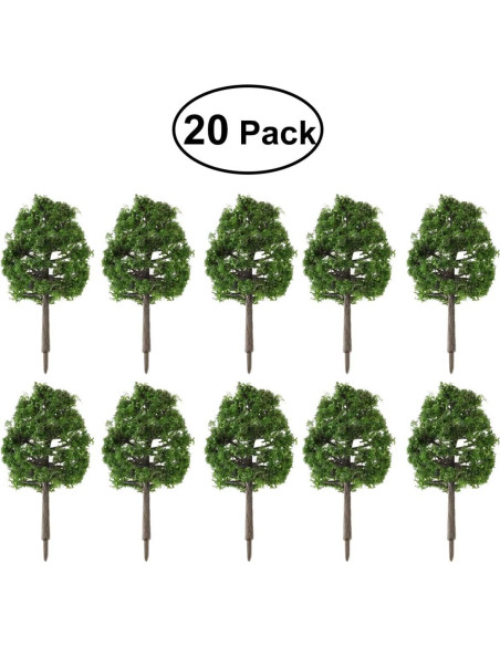 Árboles Miniatura WINOMO 20pcs Escala 1:100 Verde Oscuro