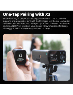 Flash Estroboscópico Godox AD200Pro II 200Ws Inalámbrico 2