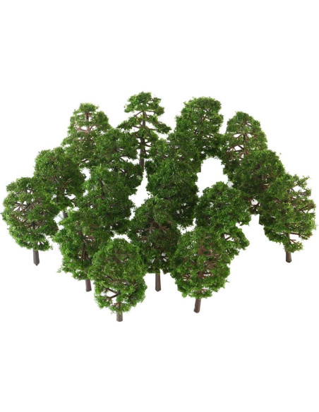 Árboles Miniatura WINOMO 20pcs Escala 1:100 Verde Oscuro