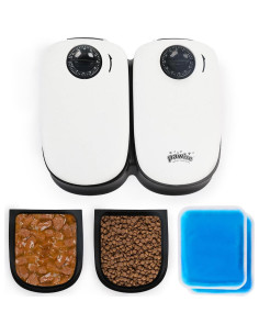 Comedero Automático Pawise para Gatos y Perros 2 Comidas 2