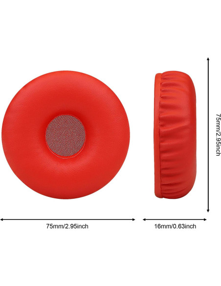 Almohadillas de Reemplazo SINOWO para Sony MDR-XB550AP Rojo