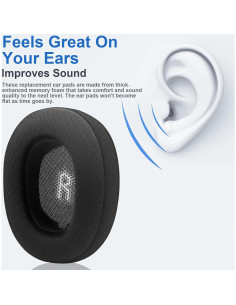 Almohadillas de Reemplazo JBL E55BT - Tela Mesh y Espuma Memoria 2