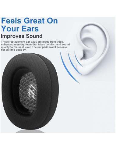 Almohadillas de Reemplazo JBL E55BT - Tela Mesh y Espuma Memoria