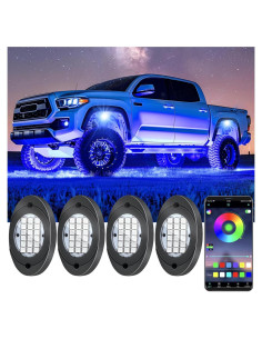Kit de Luces LED Rock RGB Fimker 4 Pods Multicolor 12V