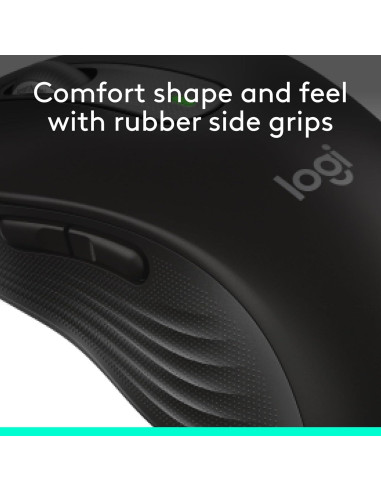 Logitech Signature M650 L Ratón Inalámbrico Grande - Negro