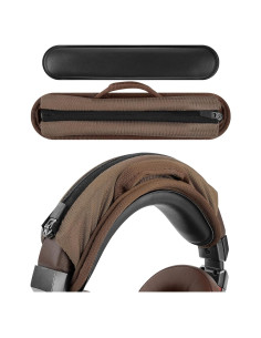 Cubierta y almohadilla de repuesto Geekria mediana marrón para auriculares