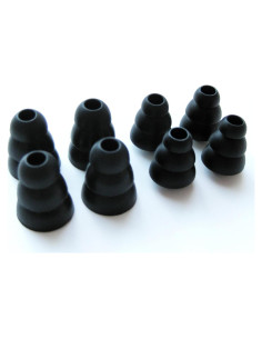 Puntas de Oído Negras Suaves Triple Flange NICKSTON 8pcs S/L