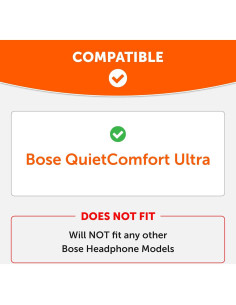 Cubiertas Protectores de Auriculares Wicked Cushions para Bose QuietComfort Ultra - A Prueba de Sudor y Lavables - Negro 2