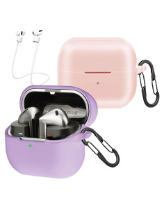 Funda Silicona easyBee para Galaxy Buds 3 Pro - 2 Pack Rosa Púrpura