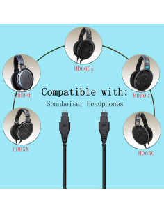 Cable de Reemplazo FAAEAL 1.5m para Auriculares Sennheiser HD650 2