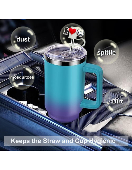 10 Tapas de Pajita de Silicona Kinearcharms para Tazas Stanley 10mm