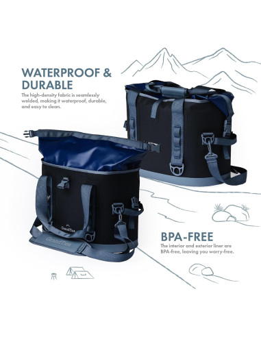 Bolsa de Enfriamiento Suave GrandTies 40 Latas Impermeable