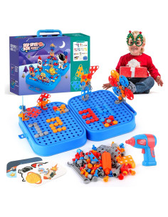 Caja de Herramientas Montessori para Niños - Juguete Educativo Azul