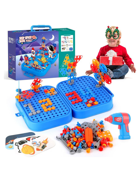 Caja de Herramientas Montessori para Niños - Juguete Educativo Azul Caja de Herramientas Montessori para Niños - Juguete Educativo Azul