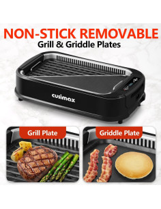 Parrilla Eléctrica CUSIMAX GR-200 1500W Antiadherente 2