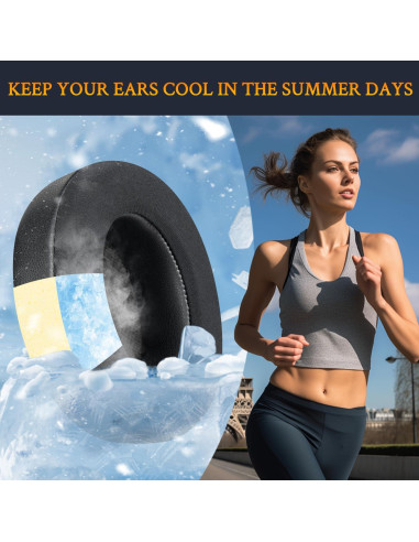 Almohadillas de Gel Refrigerante SOULWIT para Auriculares Beats Studio Pro - Negro