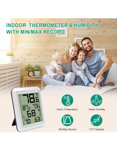 Higrómetro Termómetro Digital Urageuxy UC-WS0421 Interior