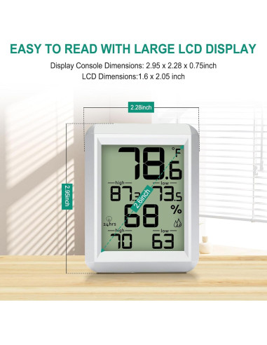 Higrómetro Termómetro Digital Urageuxy UC-WS0421 Interior