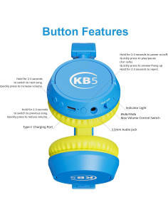 Auriculares Inalámbricos Contixo KB-5 para Niños - 85dB 2