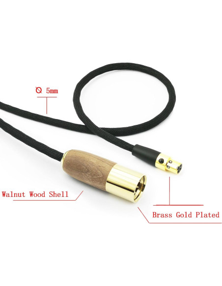 Cable de Reemplazo NewFantasia 2m 4-pin XLR para Sennheiser HD490