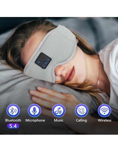 Máscara de Sueño Bluetooth Aurya 3D con Altavoces Estéreo HD