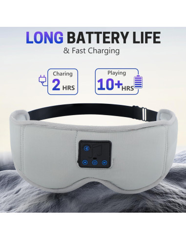 Máscara de Sueño Bluetooth Aurya 3D con Altavoces Estéreo HD