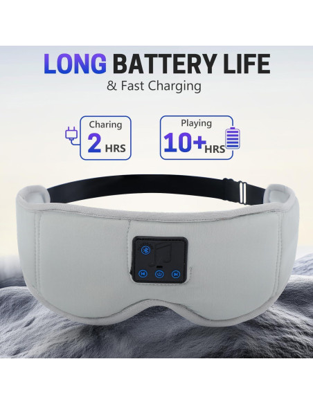 Máscara de Sueño Bluetooth Aurya 3D con Altavoces Estéreo HD