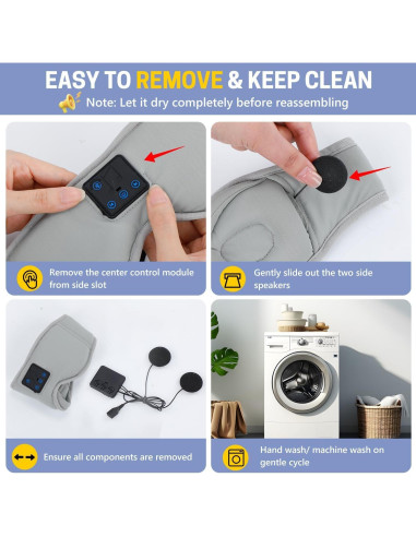 Máscara de Sueño Bluetooth Aurya 3D con Altavoces Estéreo HD