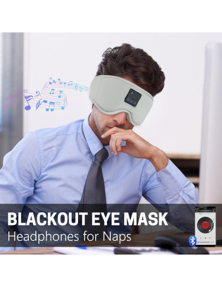 Máscara de Sueño Bluetooth Aurya 3D con Altavoces Estéreo HD
