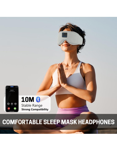 Máscara de Sueño Bluetooth Aurya 3D con Altavoces Estéreo HD