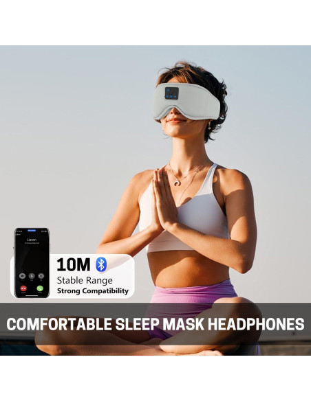 Máscara de Sueño Bluetooth Aurya 3D con Altavoces Estéreo HD