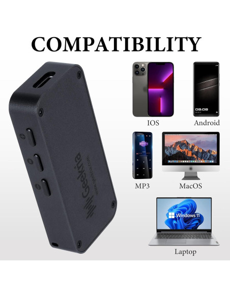 DAC Portátil Geekria Pocket Box 3 AMP USB-C 4.4mm 3.5mm