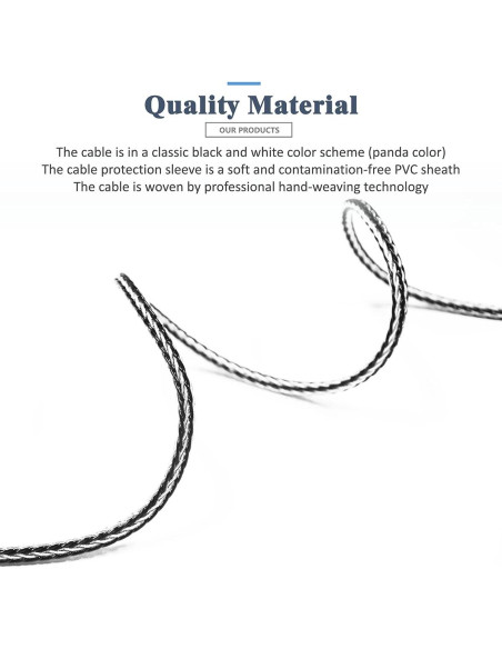 Cable de Reemplazo GUCraftsman 4.4mm para Auriculares HIFIMAN