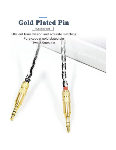 Cable de Reemplazo GUCraftsman 4.4mm para Auriculares HIFIMAN