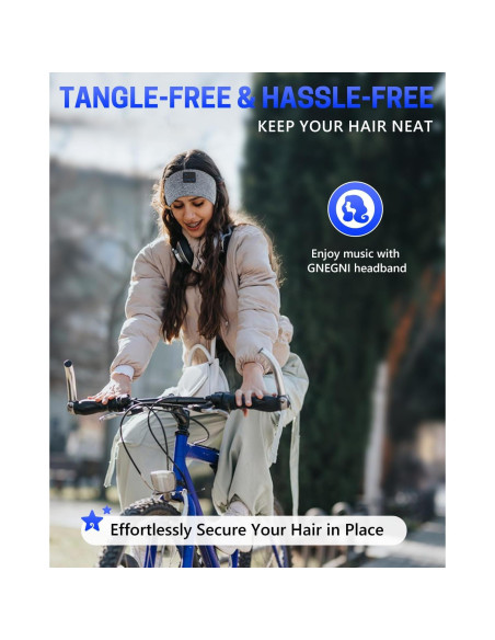 Auriculares para dormir Bluetooth GNEGNI 5.4 Estéreo HD Azul