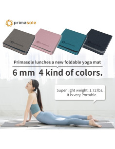 Colchoneta de Yoga Plegable Primasole Antideslizante 6mm Negra 2