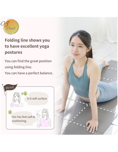 Colchoneta de Yoga Plegable Primasole Antideslizante 6mm Negra