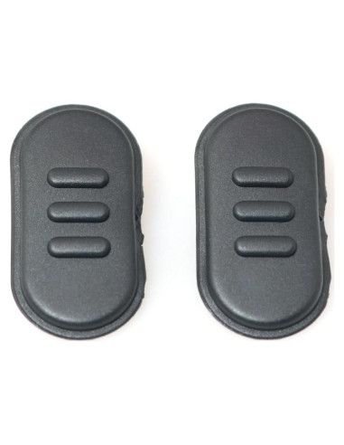Botón PTT RLECS 2PCS para Walkie Talkie A10 A12 Negro