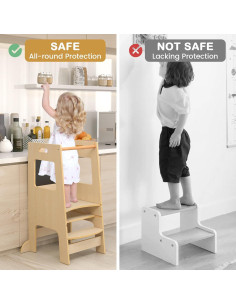 Torre de Aprendizaje Ajustable CHEFJOY para Niños 3+ Años 2