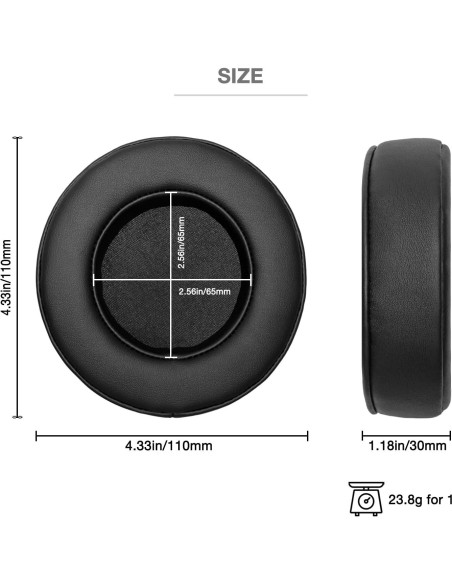 Almohadillas de Espuma Voarmaks 110mm para Auriculares Grado