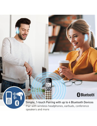 Teléfono Corded Panasonic KX-TGF892B con Bluetooth y 2 Manos Libres