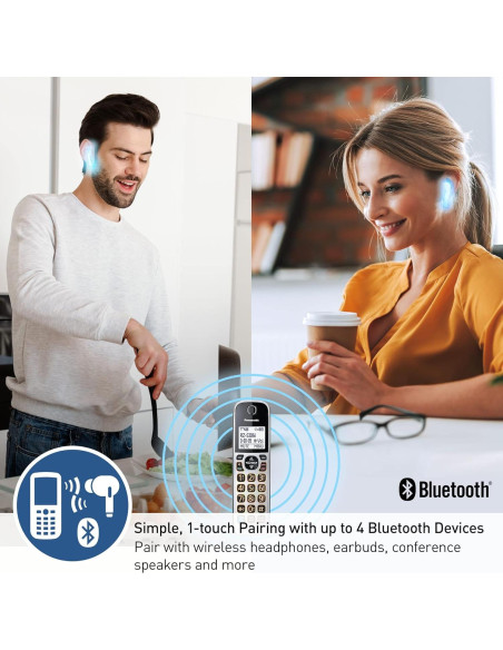 Teléfono Corded Panasonic KX-TGF892B con Bluetooth y 2 Manos Libres