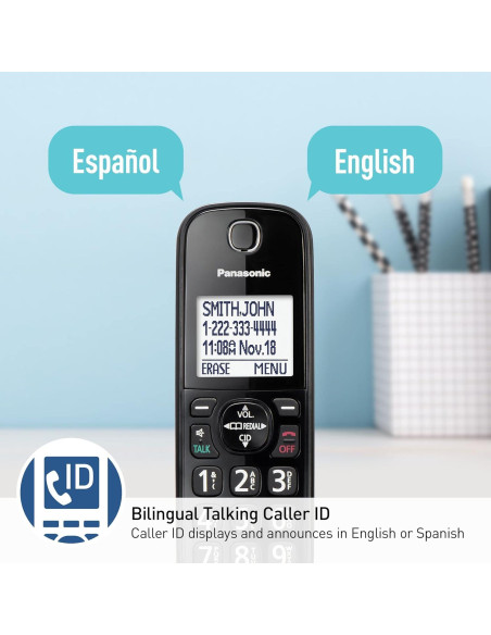 Teléfono Corded Panasonic KX-TGF892B con Bluetooth y 2 Manos Libres